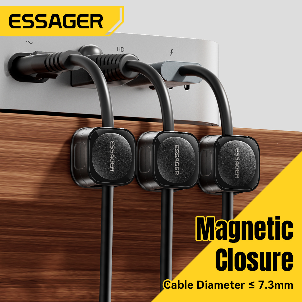 Cable Organizer Magnetic - Essager Magnetic Cable Clips Cable Smooth
