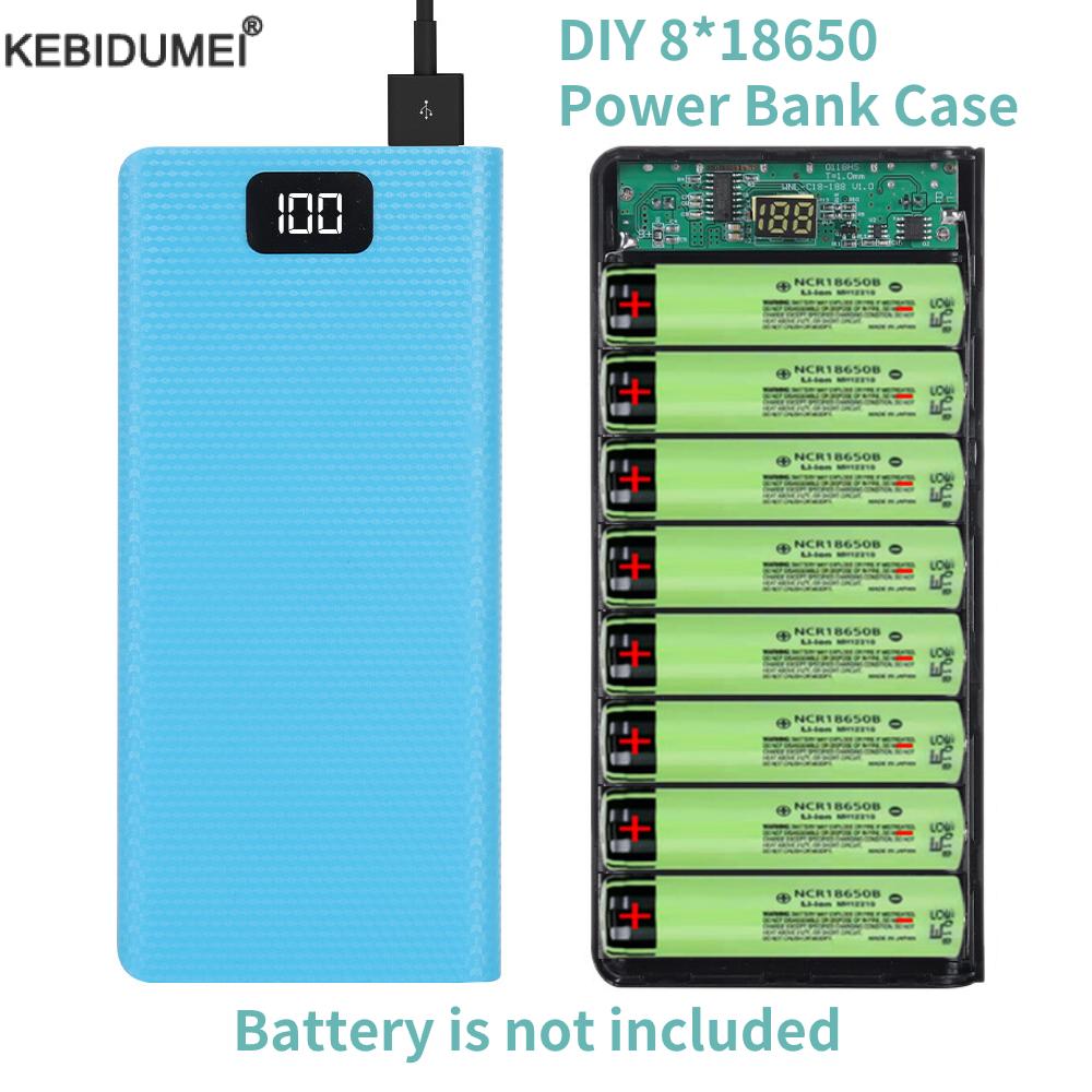 Portable Charger 20000Mah - DIY 8*18650 Battery Power Bank Case