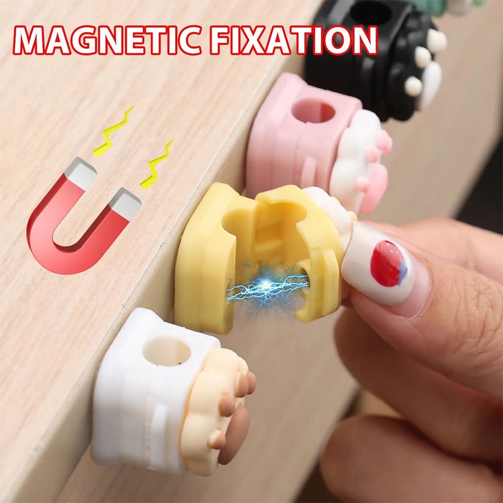 Cable Organizer Magnetic - 5pcs Multi-functional Magnetic Desktop Cable Organizer