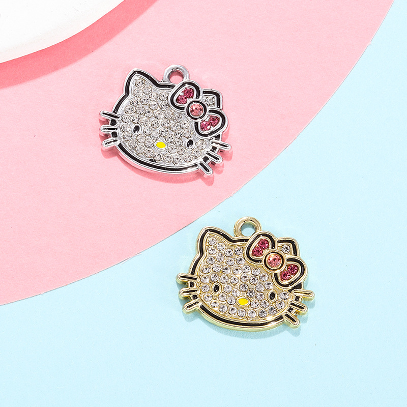 Phone Accessories Wholesale In China - 10pcs Hello Kitty Bow Pendant Exquisite