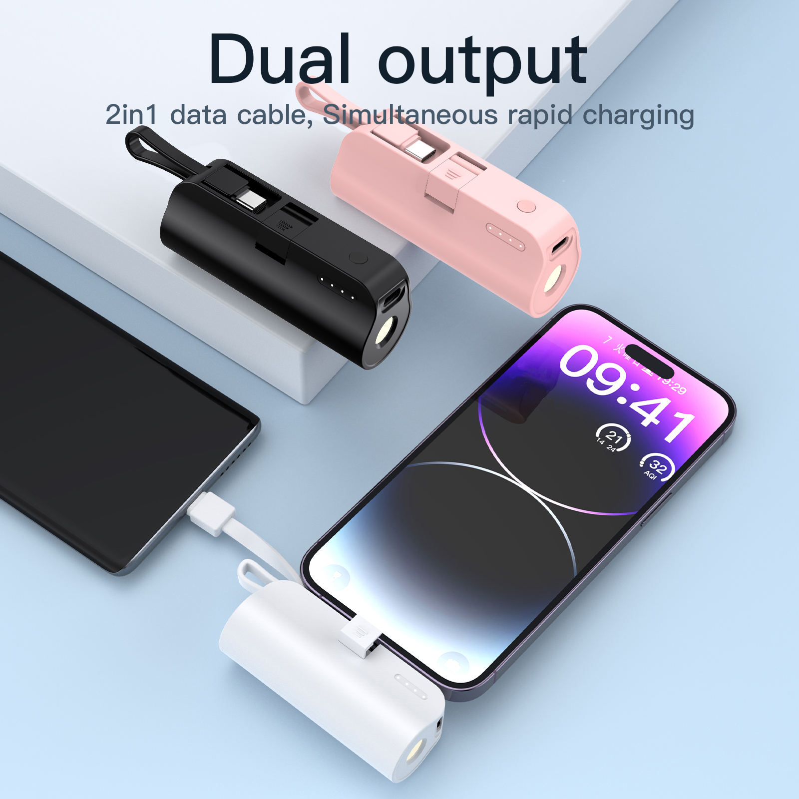 Portable Charger 20000Mah - Mini portable 5000mAh power bank with