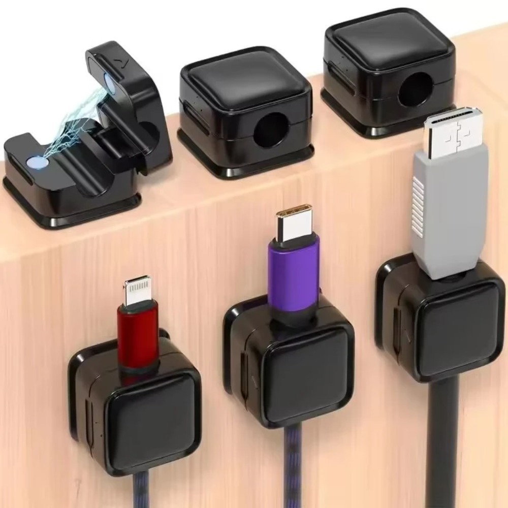 Cable Organizer Magnetic - ​Magnetic Cable Clips Adjustable Cord Holder