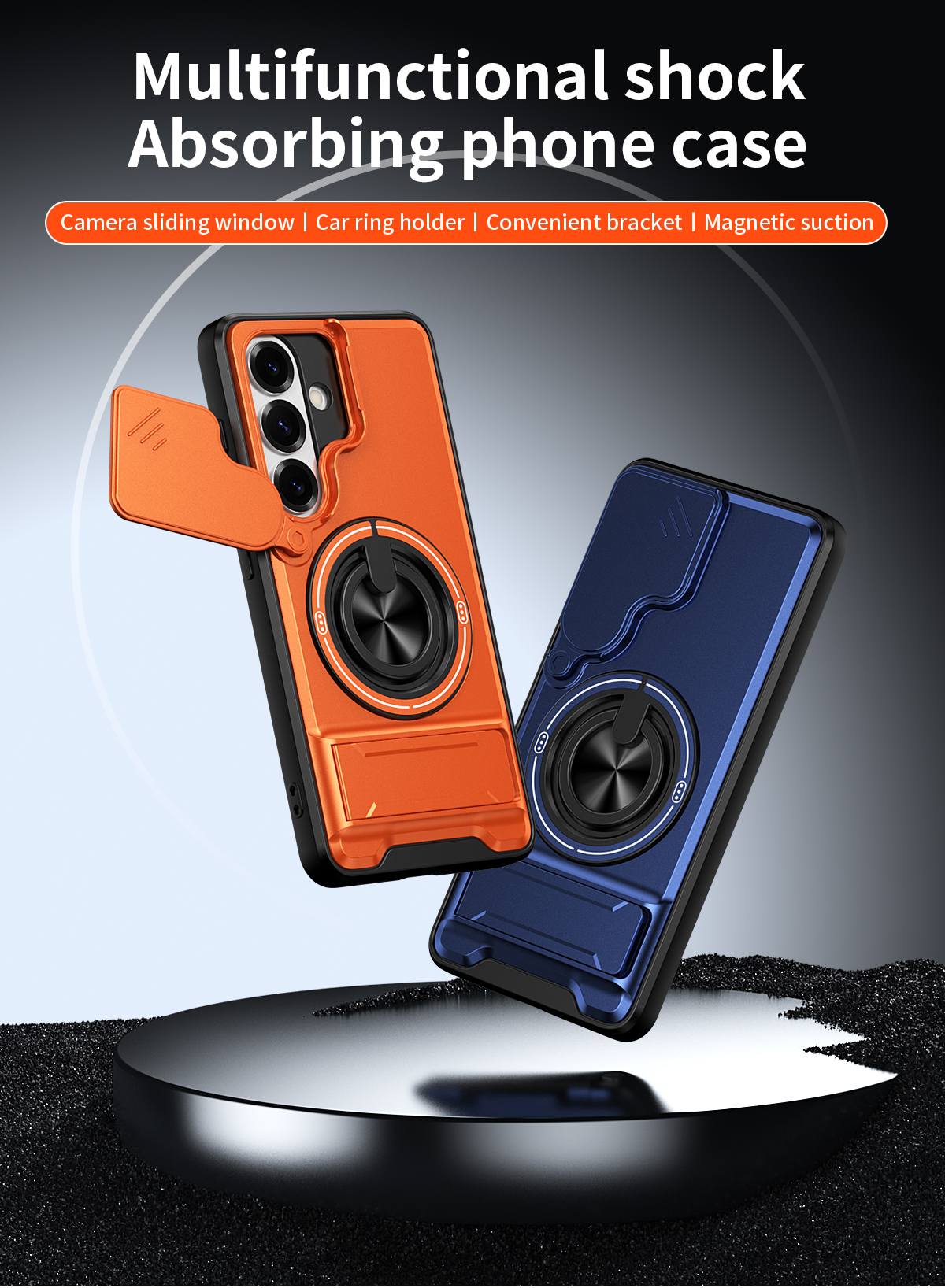 360 Rotating Magnetic Ring Hol - Phone Kickstand Ring のレビューと価格