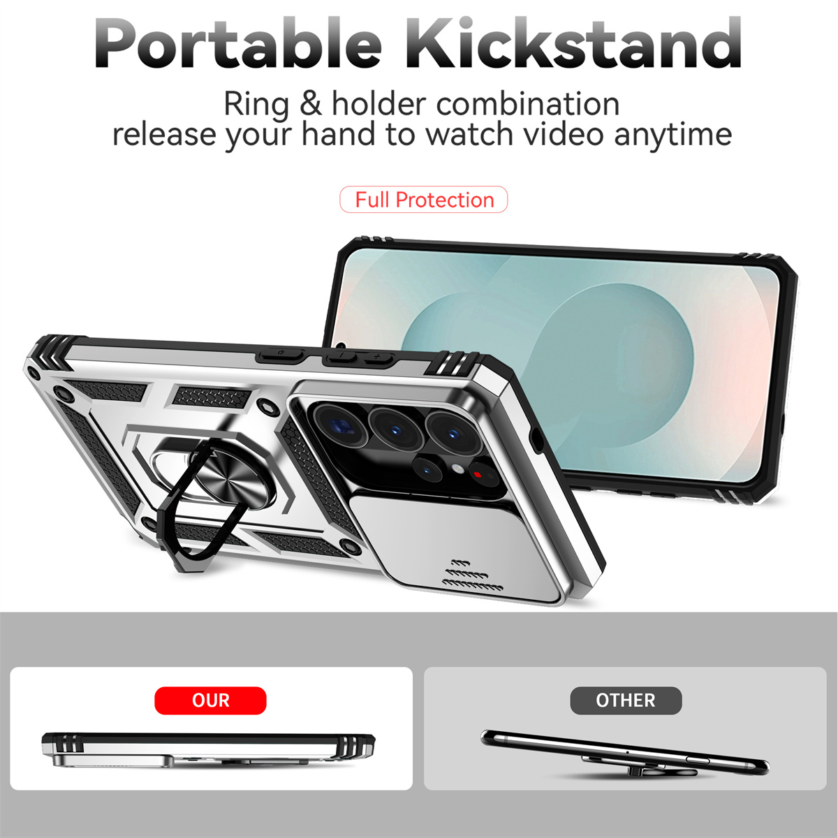 Shockproof Phone Case for Sams - Phone Ring Holder のレビューと価格