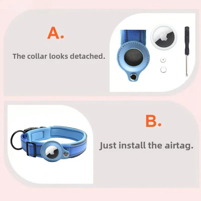 AirTag Dog Collar Reflective D - Airtag Holder Case のレビューと価格