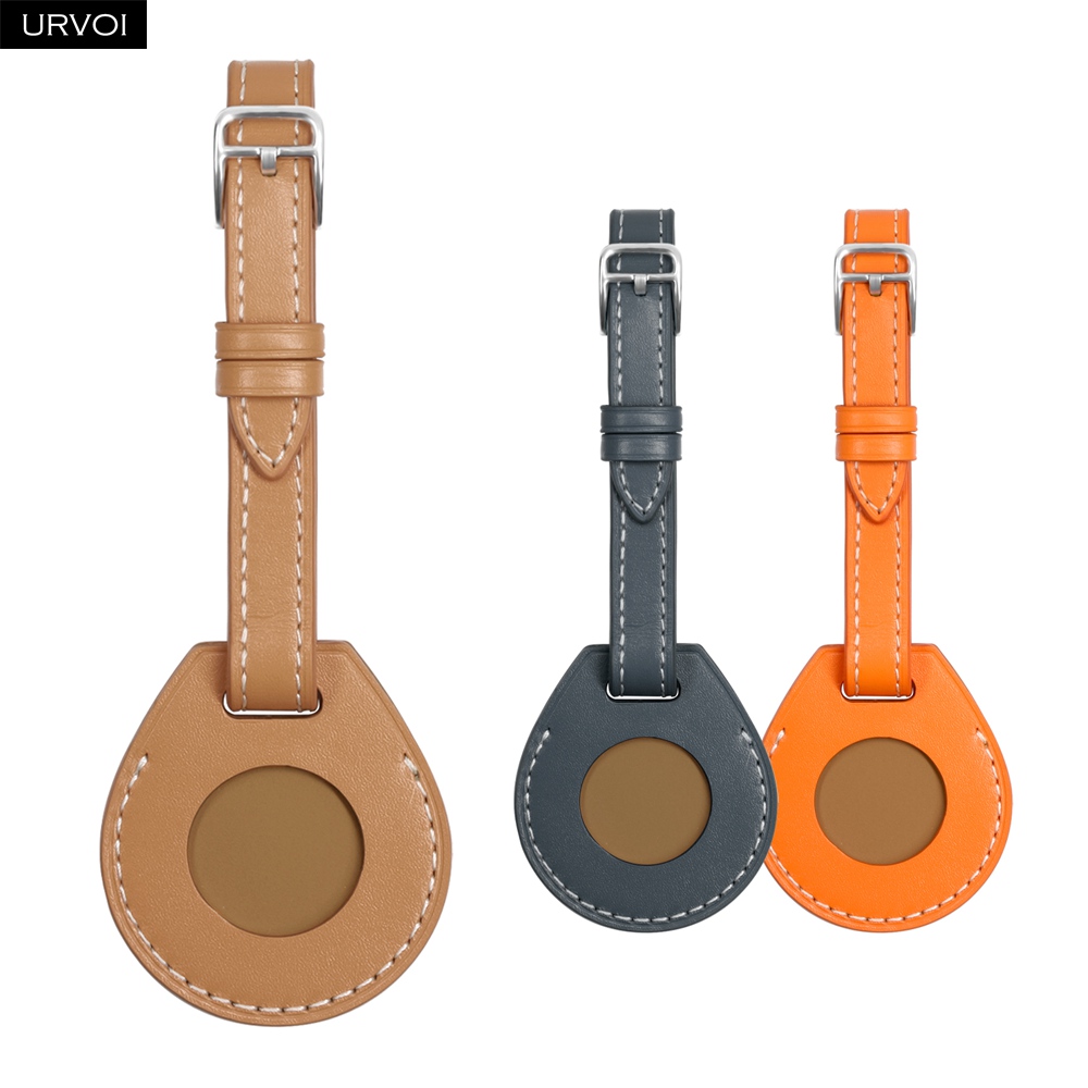 URVOI Leather Luggage Tag for  - Airtag Holder Case のレビューと価格