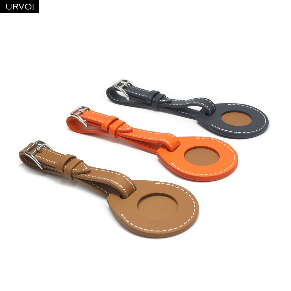 URVOI Leather Luggage Tag for  - Airtag Holder Case のレビューと価格