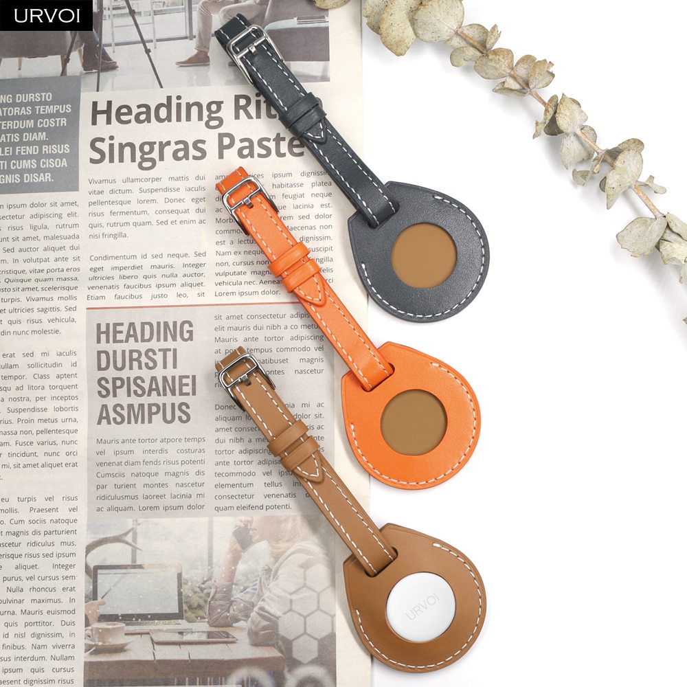 URVOI Leather Luggage Tag for  - Airtag Holder Case のレビューと価格