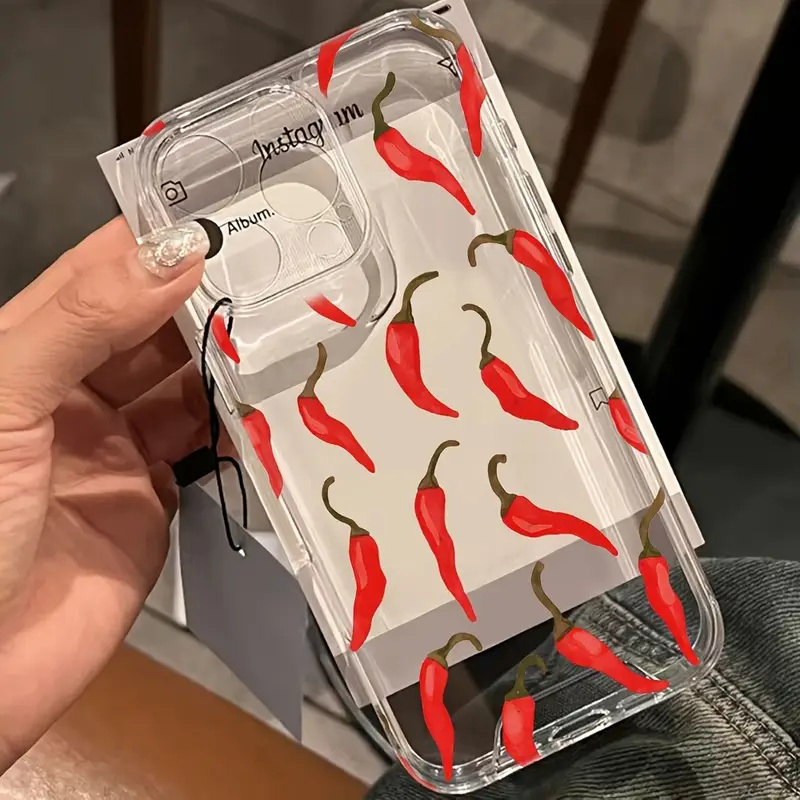 Red Chili Pepper Print Clear P - Xiaomi Phone Accessories のレビューと価格