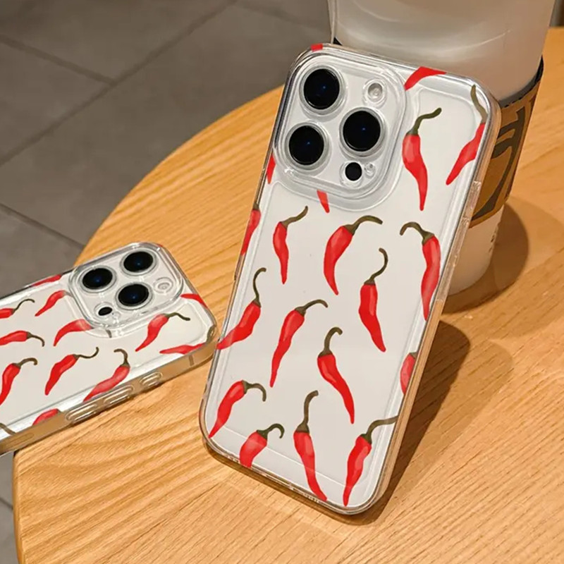 Red Chili Pepper Print Clear P - Xiaomi Phone Accessories のレビューと価格