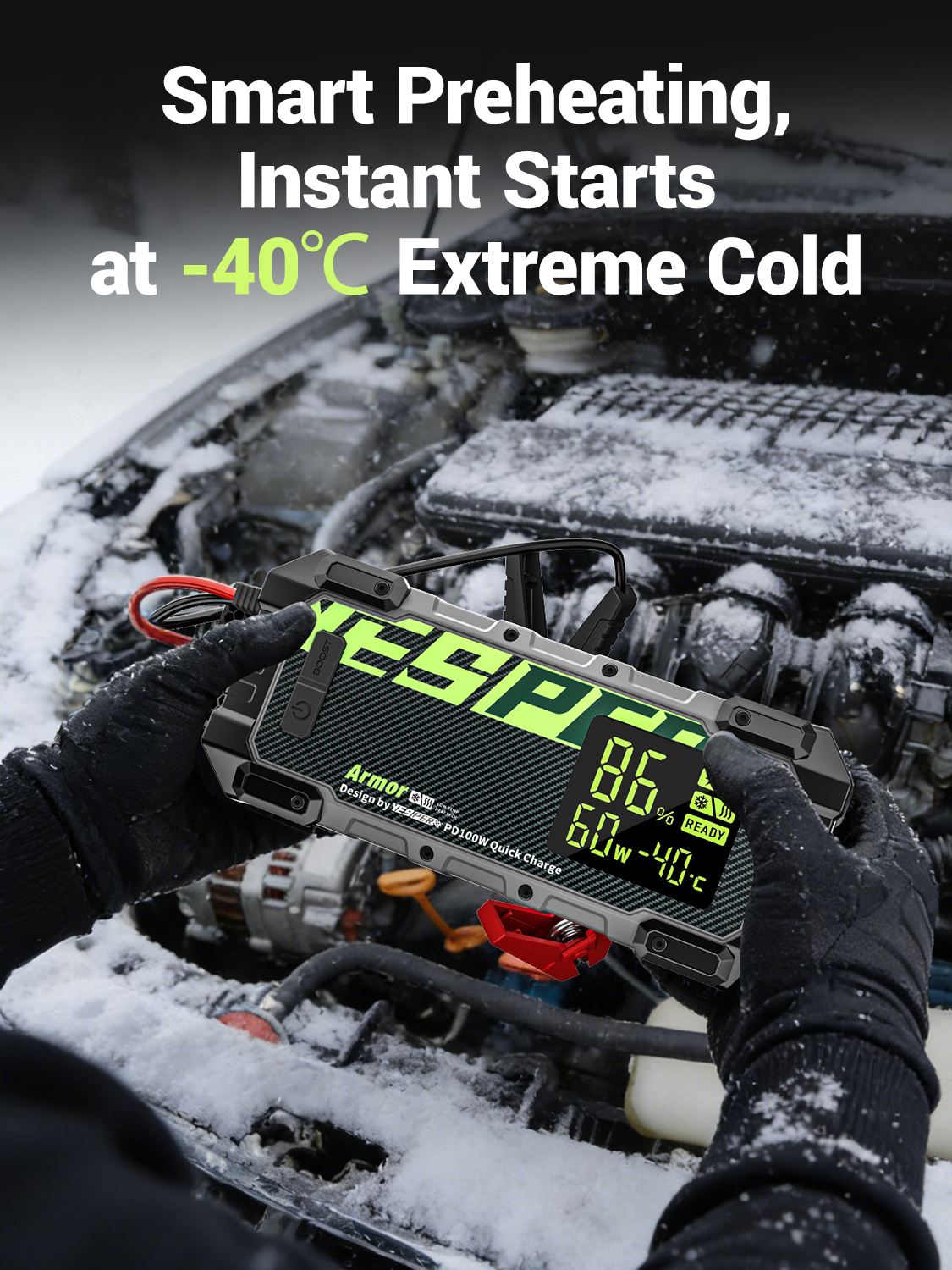YESPER Heavy-Duty Jump Starter - Portable Charger 20000Mah のレビューと価格