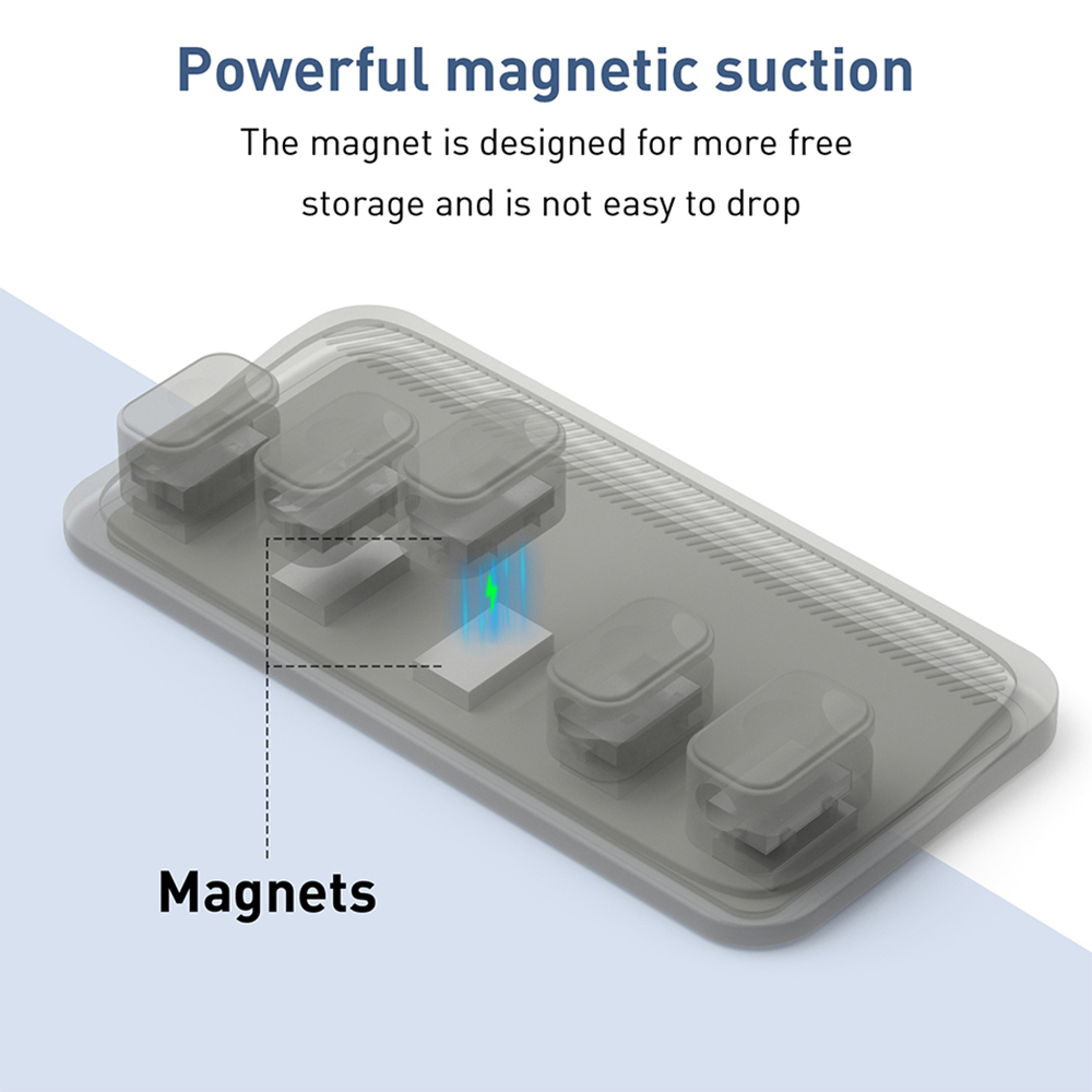 Self-Adhesive Silicone Magneti - Cable Organizer Magnetic のレビューと価格