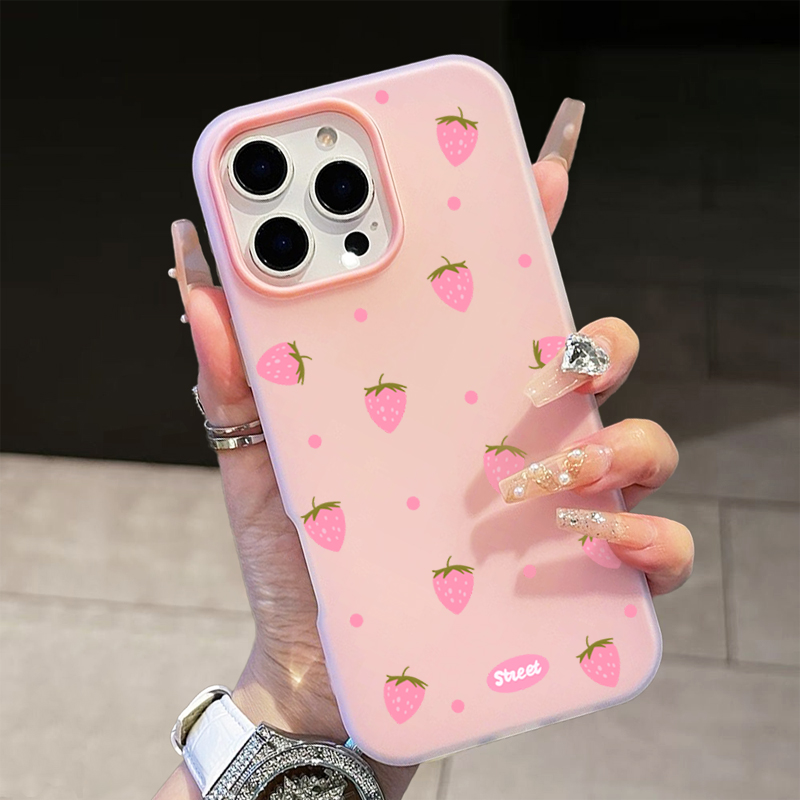 Sweet Pink Strawberry Pattern  - Phone Accessories Kiosk のレビューと価格