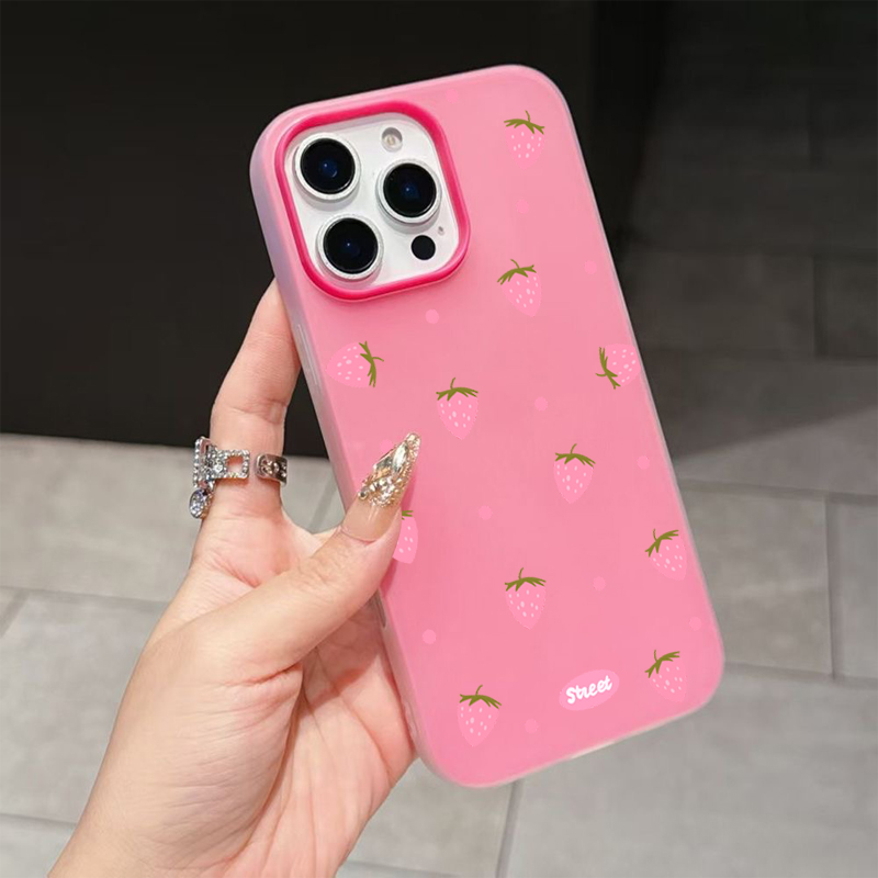 Sweet Pink Strawberry Pattern  - Phone Accessories Kiosk のレビューと価格