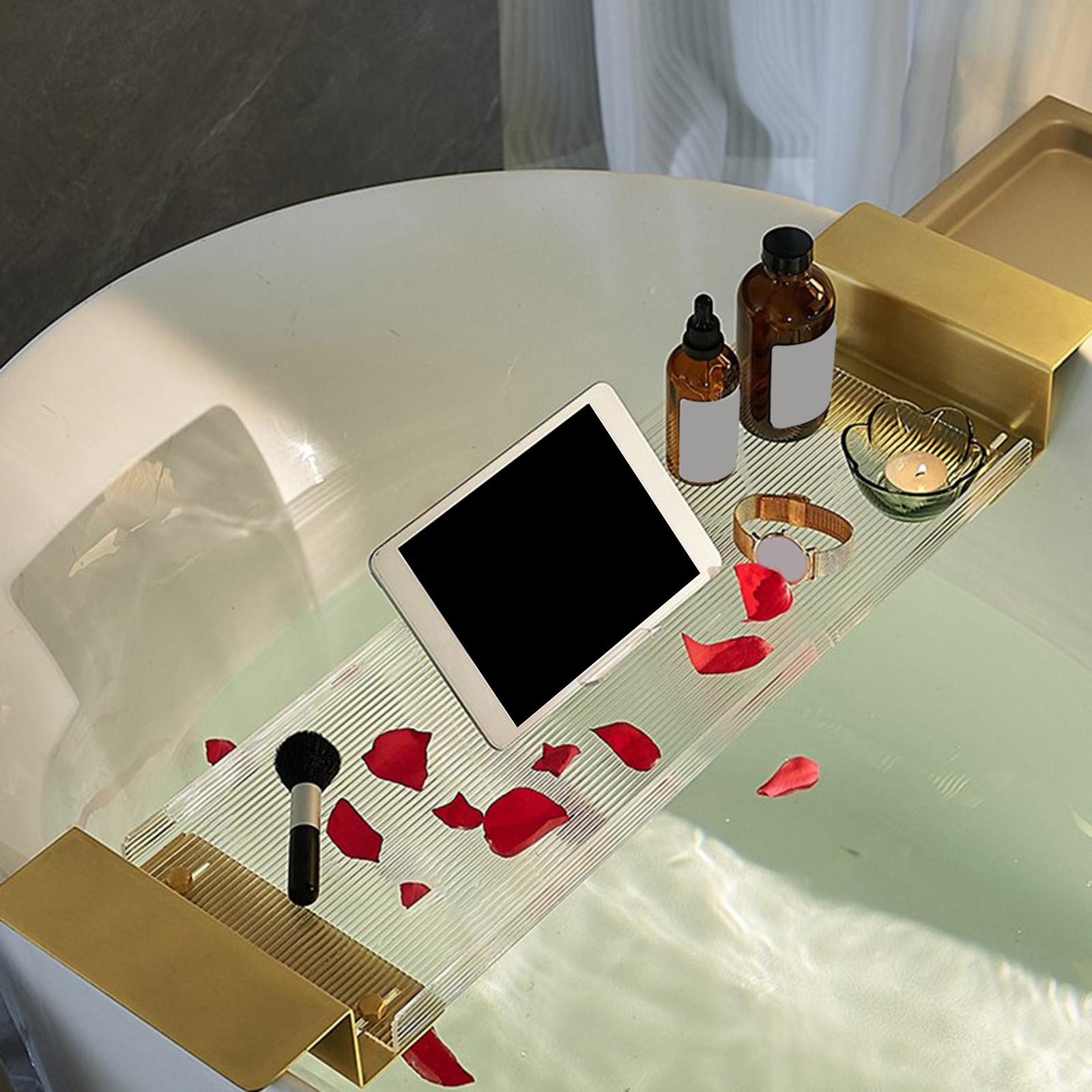 Acrylic Bathtub Tray Extendabl - Phone Accessories Rack のレビューと価格