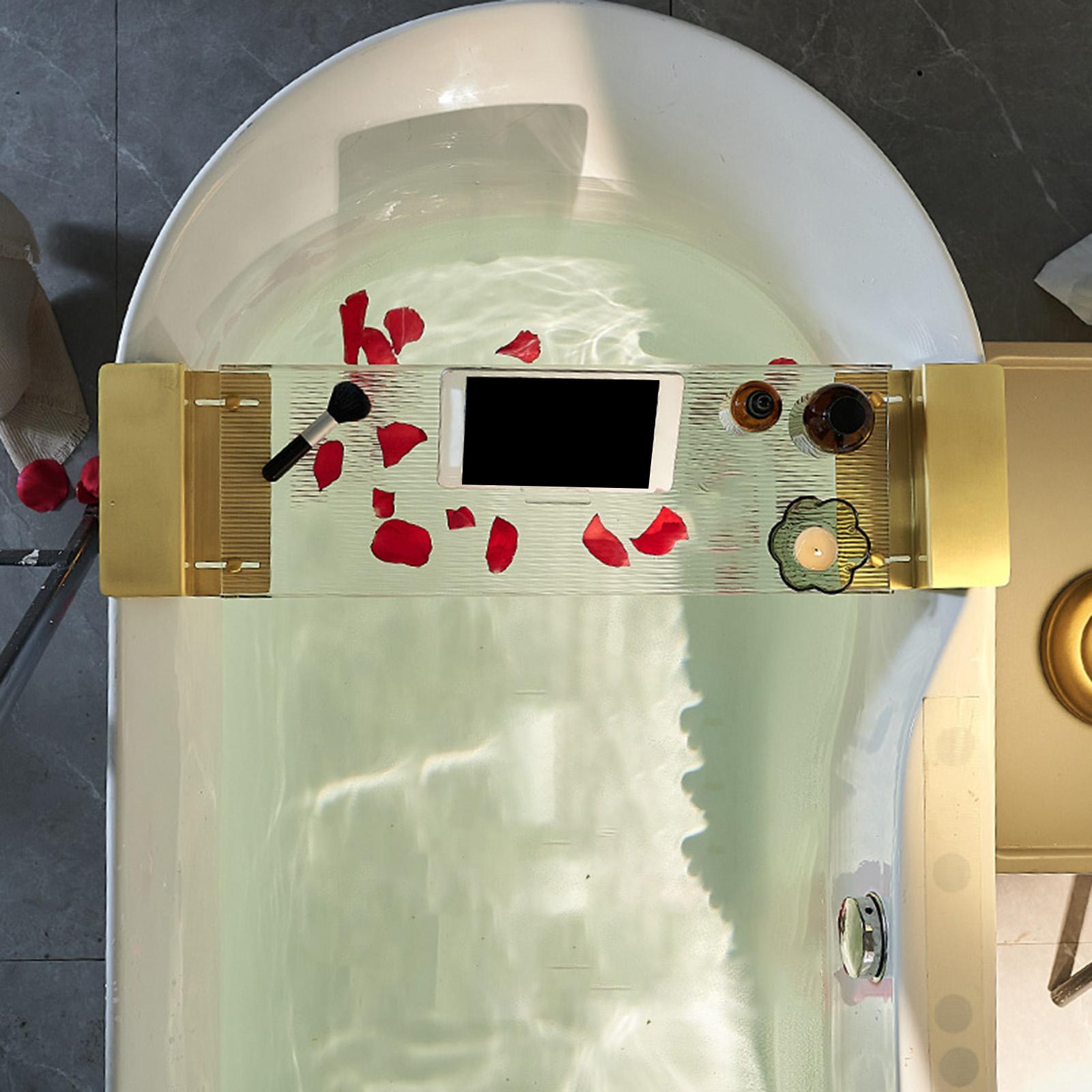 Acrylic Bathtub Tray Extendabl - Phone Accessories Rack のレビューと価格