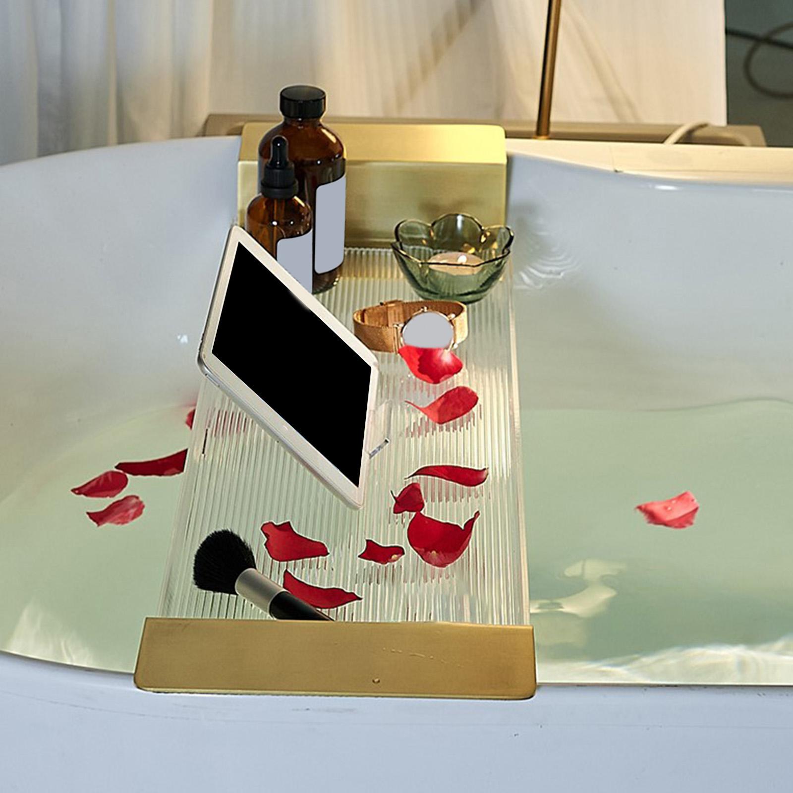 Acrylic Bathtub Tray Extendabl - Phone Accessories Rack のレビューと価格
