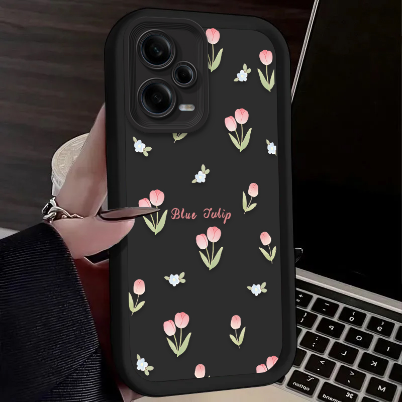Retro Tulip Flower Phone Case  - Xiaomi Phone Accessories のレビューと価格
