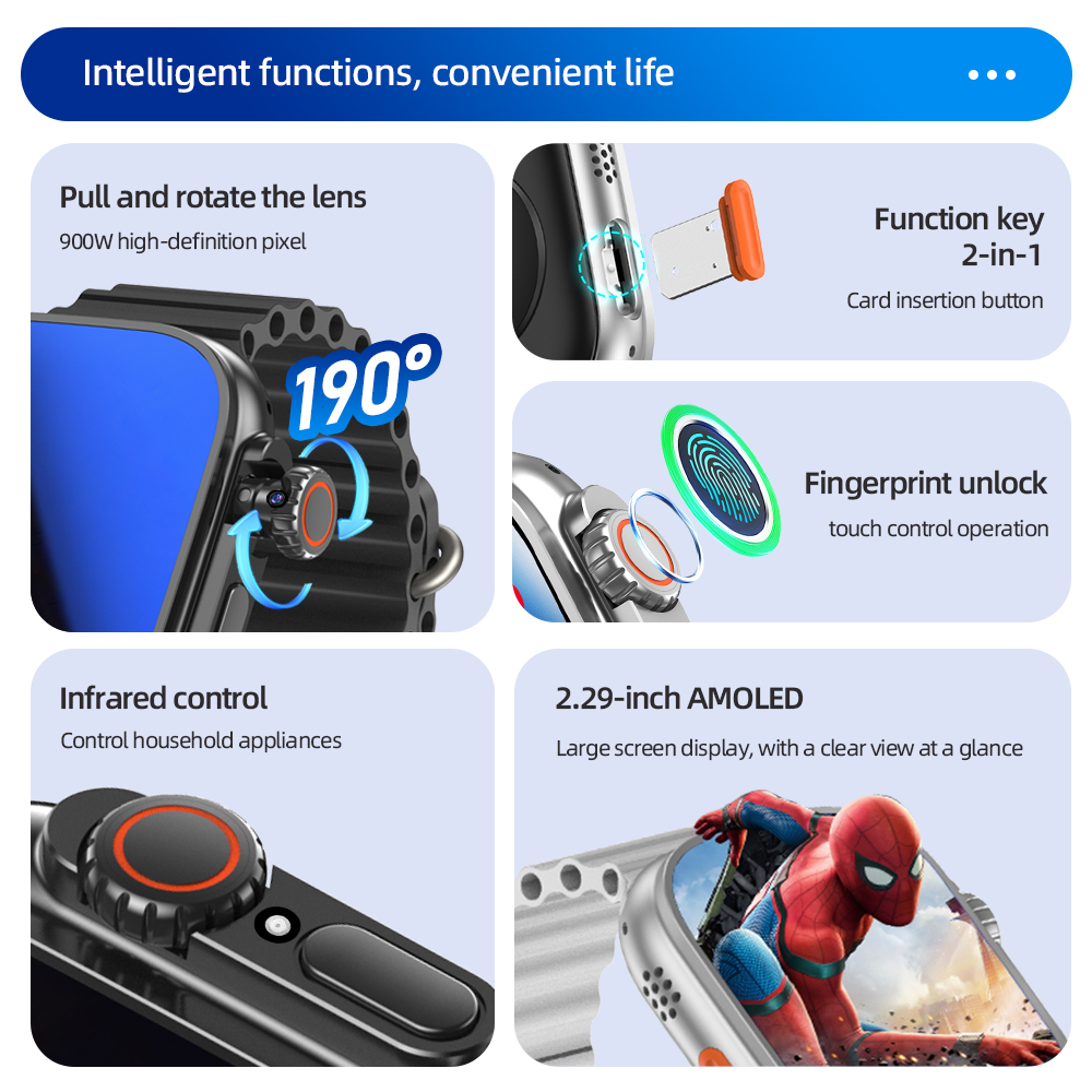 DW200 Smartwatch Men WIFI Touc - Sim Card Tool のレビューと価格