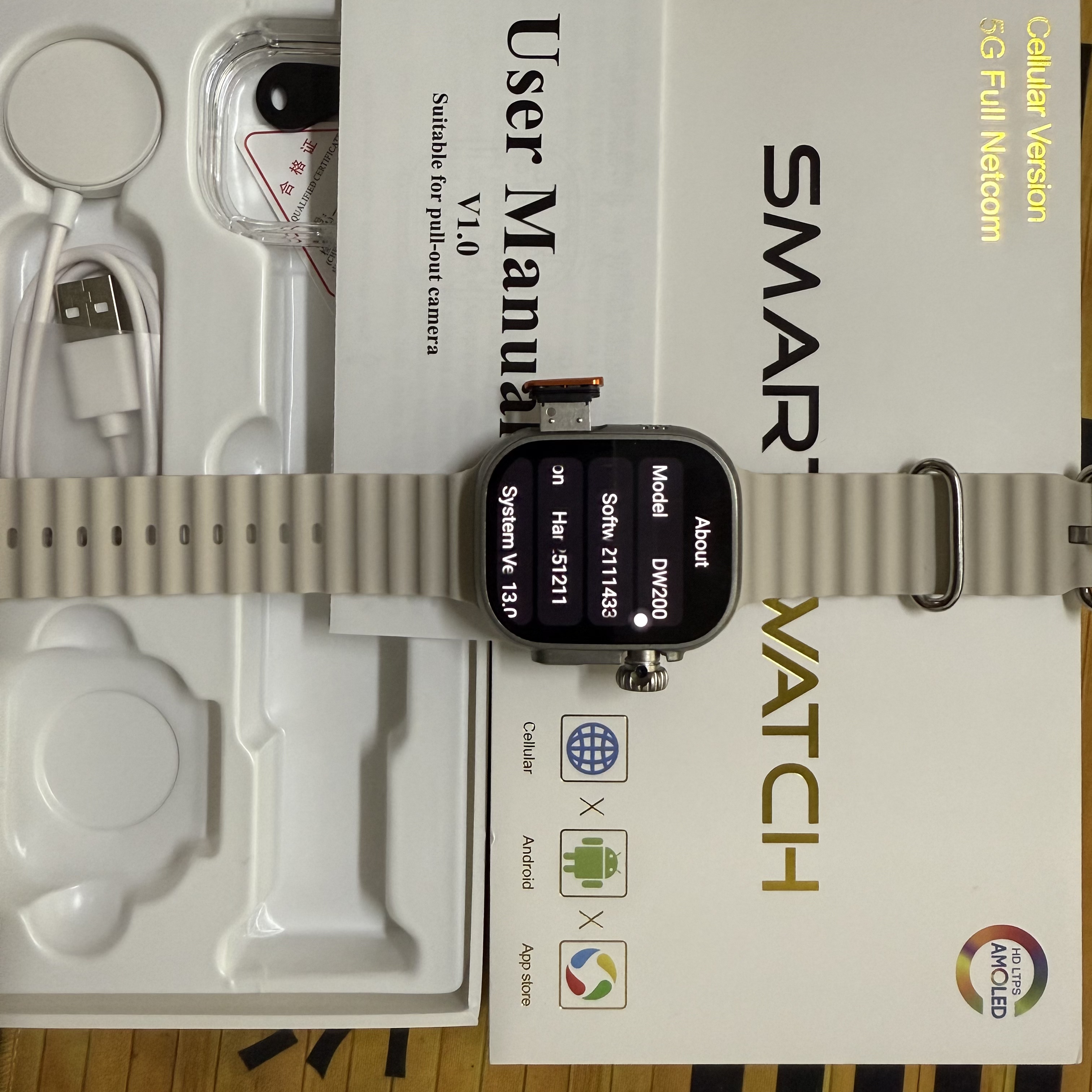 DW200 Smartwatch Men WIFI Touc - Sim Card Tool のレビューと価格