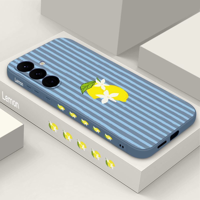 Stripe Lemon Print TPU Phone C - Phone Accessories Samsung のレビューと価格