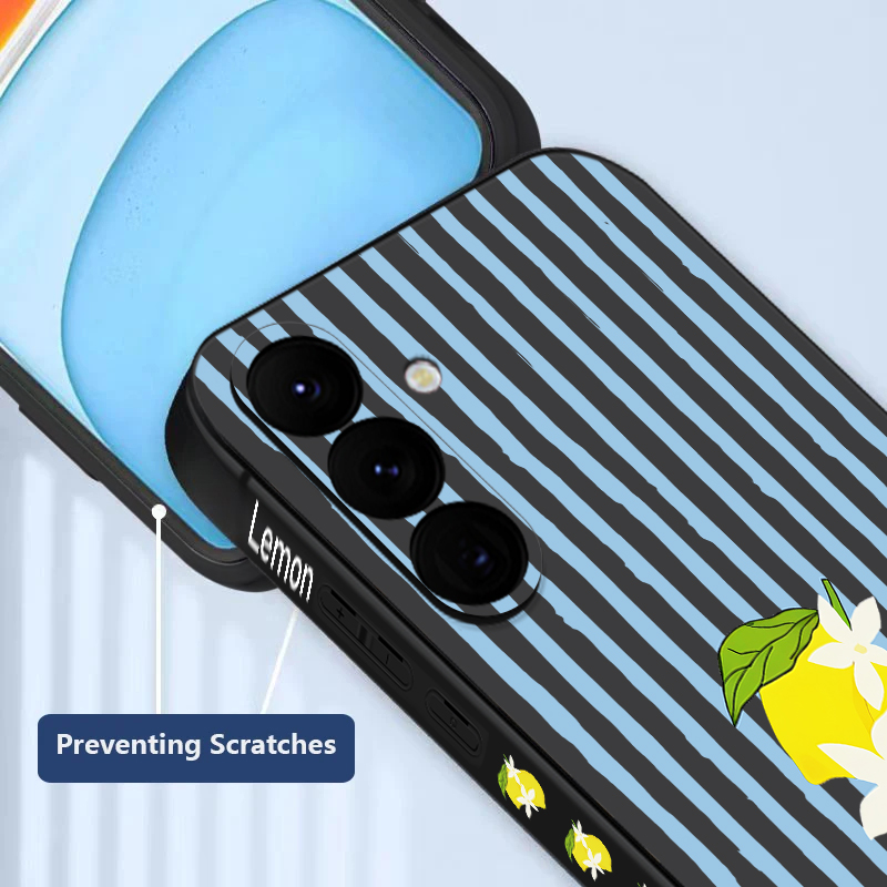 Stripe Lemon Print TPU Phone C - Phone Accessories Samsung のレビューと価格