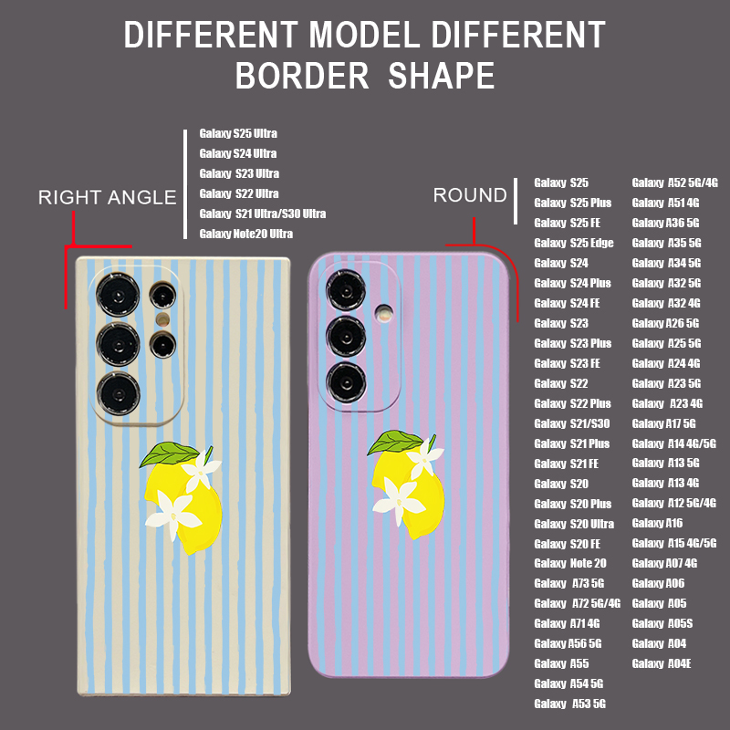 Stripe Lemon Print TPU Phone C - Phone Accessories Samsung のレビューと価格