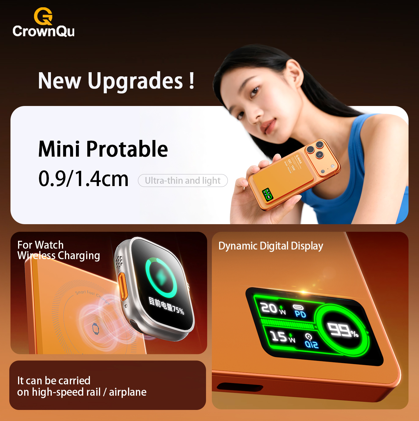 Magnetic Wireless Powerbank Qi - Portable Charger 20000Mah のレビューと価格