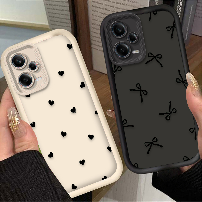 Black Love Heart Bowknot Phone - Xiaomi Phone Accessories のレビューと価格