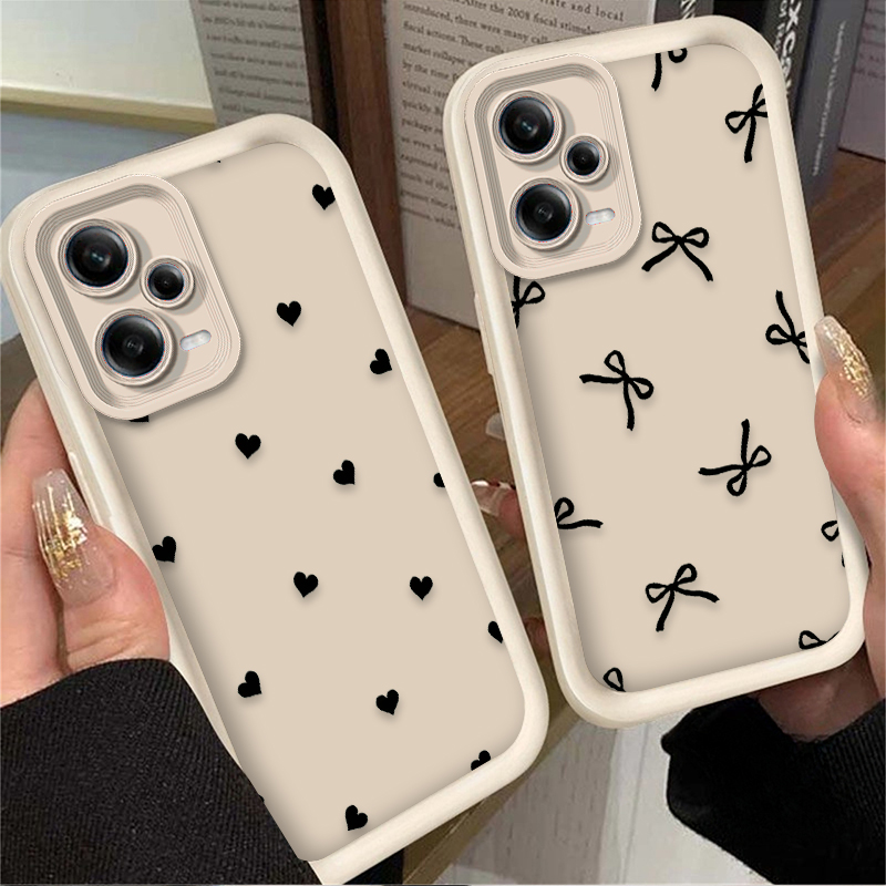 Black Love Heart Bowknot Phone - Xiaomi Phone Accessories のレビューと価格