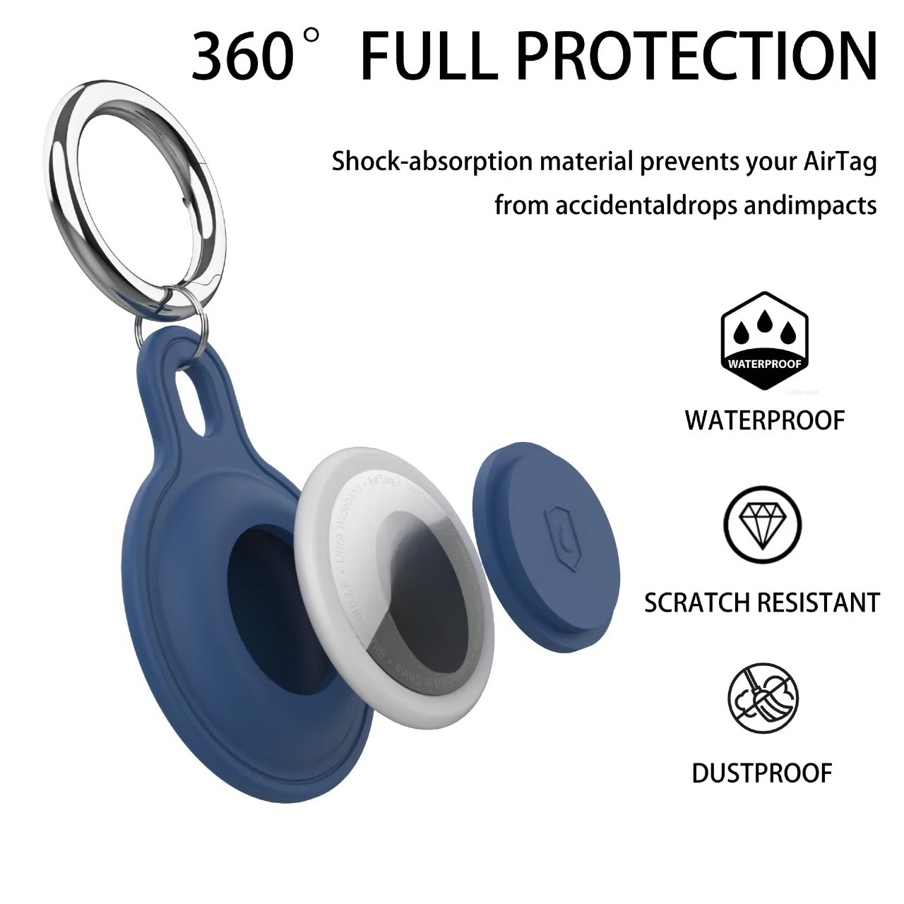 Upgraded Silicone Waterproof A - Airtag Holder Case のレビューと価格