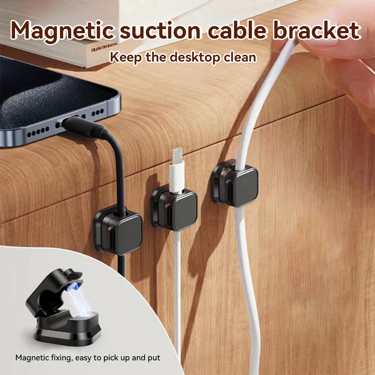 5Pcs Magnetic Cord Clip Organi - Cable Organizer Magnetic のレビューと価格