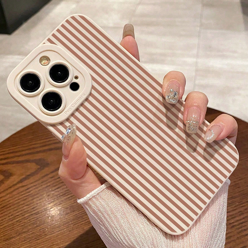 Pink Striped Painted Anti-Drop - Phone Accessories Kiosk のレビューと価格
